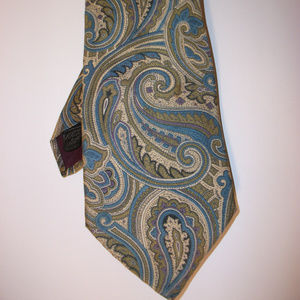 CAMDEN COURT 100% SILK MEN'S PAISLEY PRINT NECKTIE